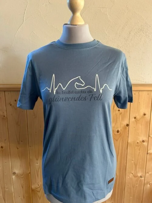 T-Shirt "Glänzendes Fell", hellblau